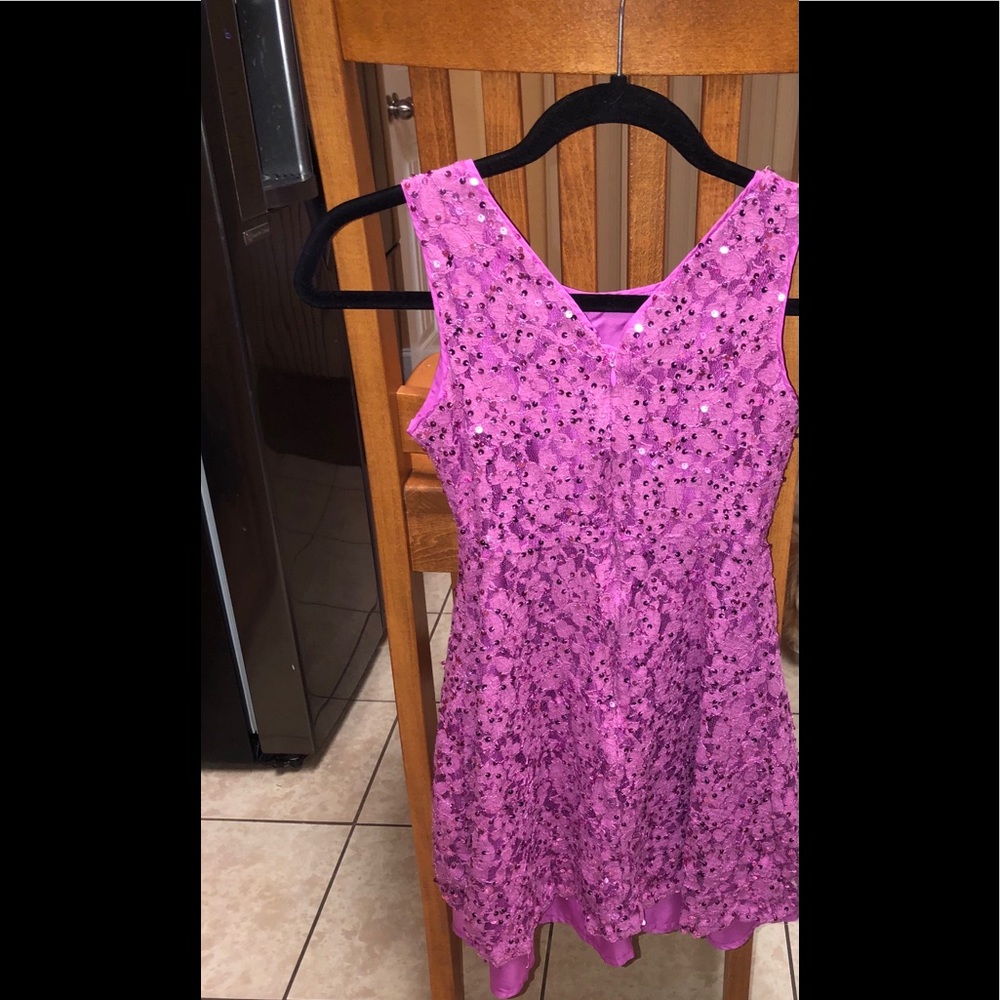 Purple Sequins kids dress size 12